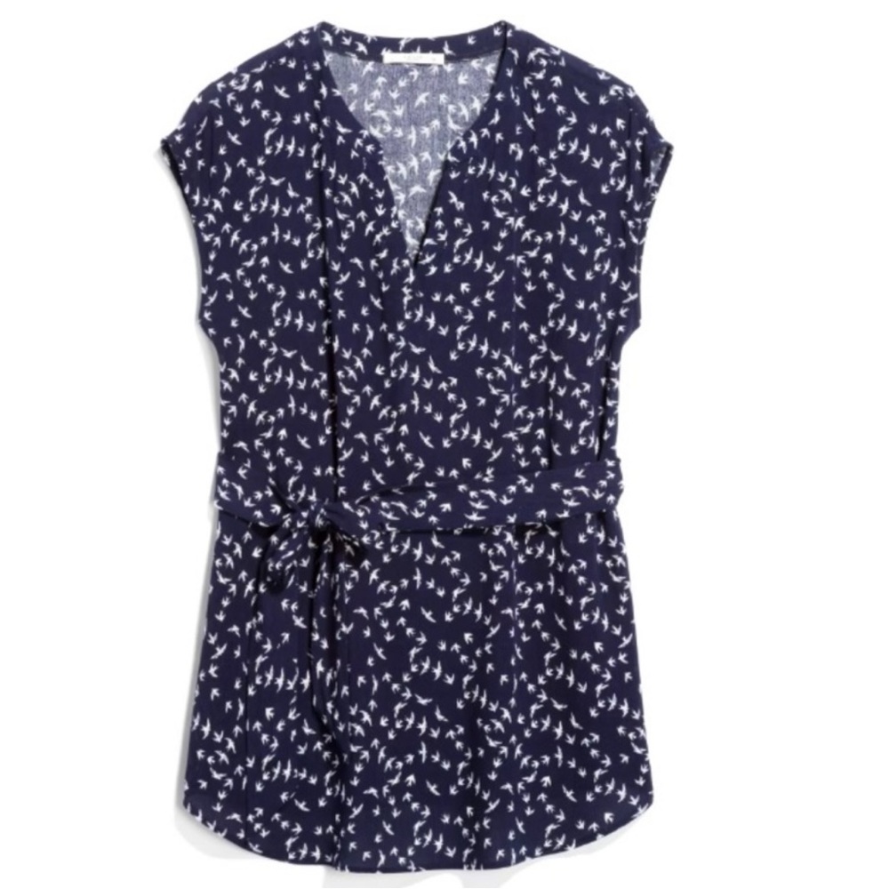 LE LIS COLLECTION BLOUSE with TIE BELT